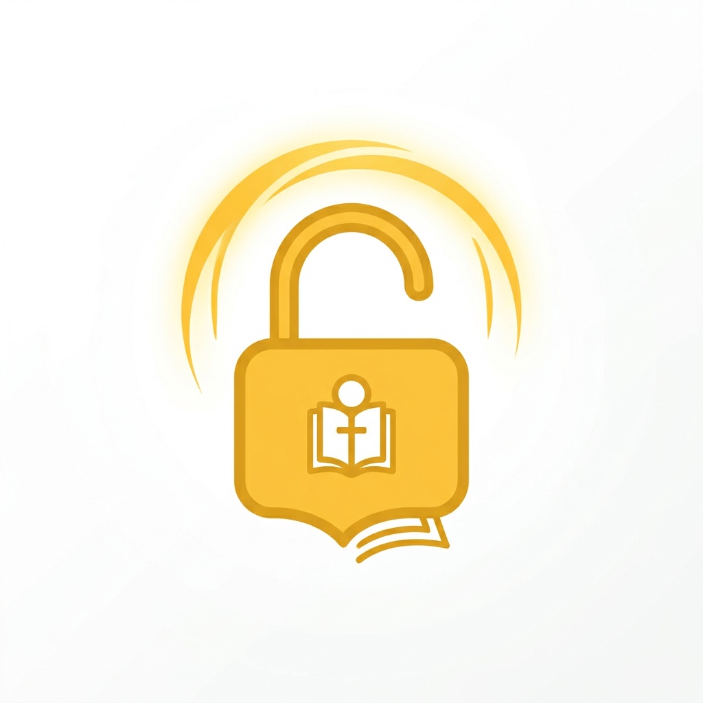 Prayer Lock icon with Bible and lock